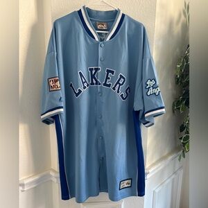 Blue Lakers Button-Up Jersey And Pants